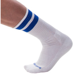 Barcode Berlin Chaussettes Gym Socks Blanc-Bleu